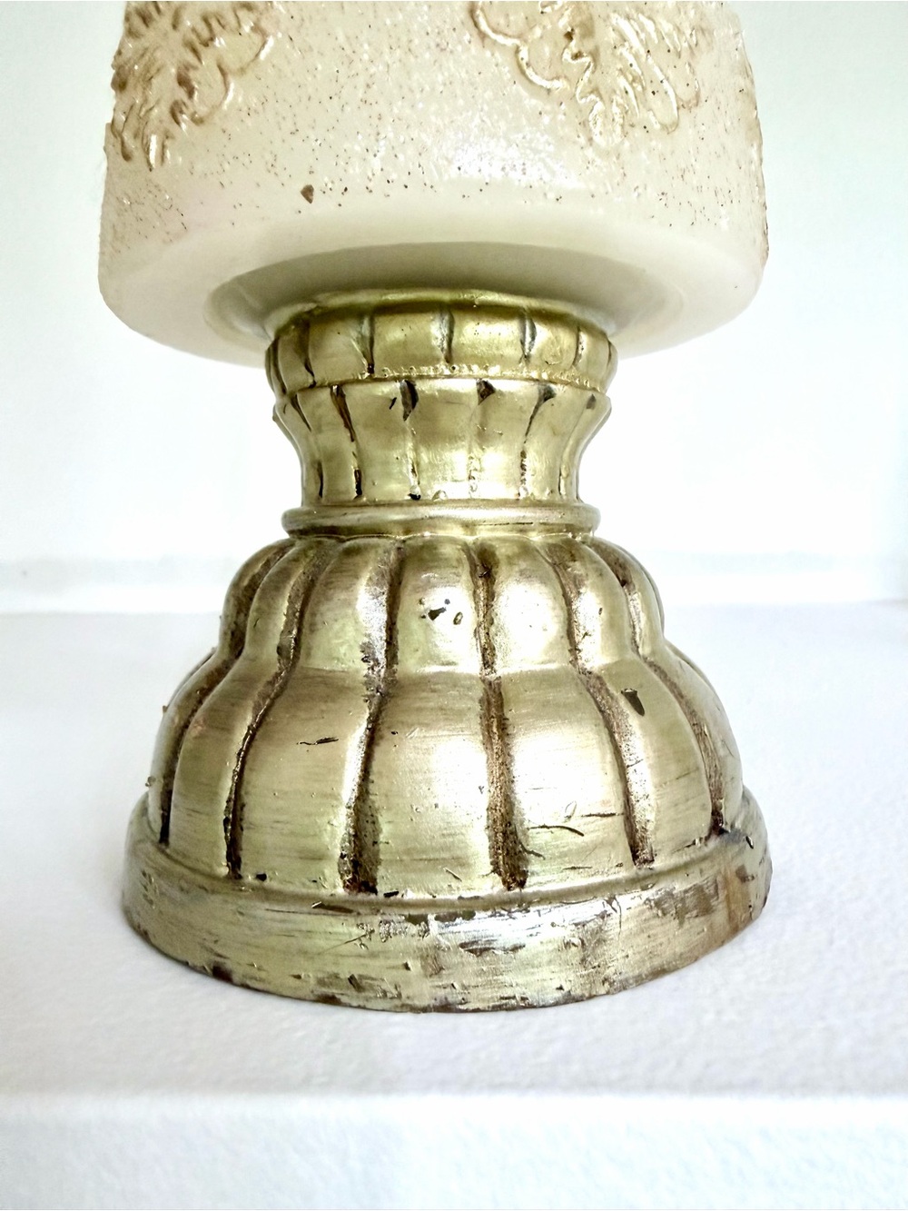 Three Illuminating Gold Wax Holiday Cone Trees - Picture 6 of 16